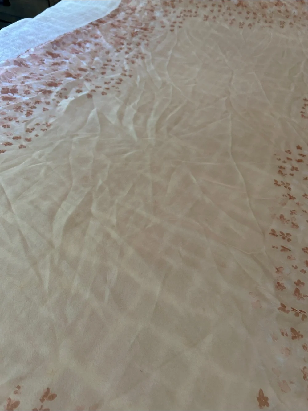 LC Lauren Conrad Blush Watercolor Butterfly Floral Oversized Flowy Scarf - 72